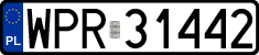 License plates of Poland, Regular car plates