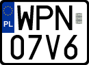 License plates of Poland, Special vehicles and motorcycles
