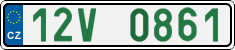 License plate of the Czech Republic, Oldtimers (2001)