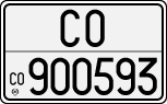 License plate of Italy, Cars (1927 year series)