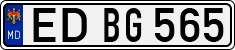 License plate of Moldova, Cars (1992)