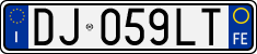 License plate of Italy, Cars (1994 year series)