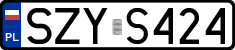 License plates of Poland, Regular car plates