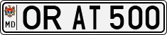 License plate of Moldova, Cars (1992)