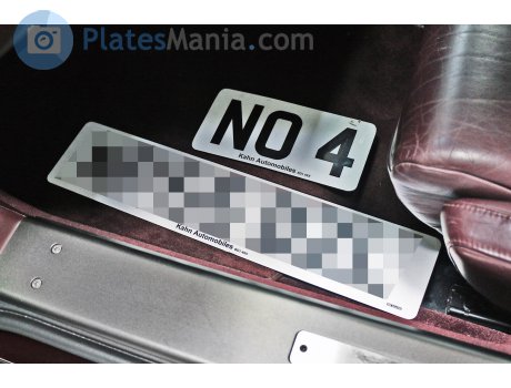 NO 4, License plate without vehicle
