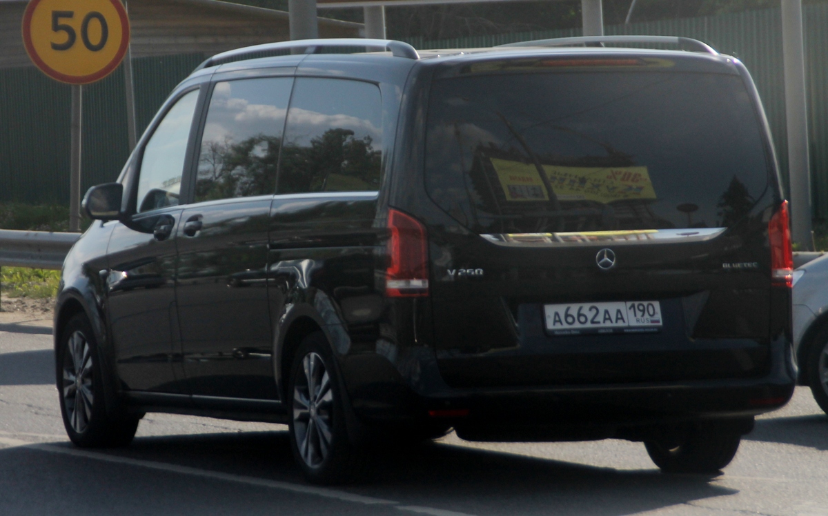 а 662 аа 190, Mercedes-Benz V-Klasse 3rd gen (W447), 2014–2023