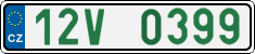 License plate of the Czech Republic, Oldtimers (2001)