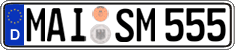 German license plate, Regular plates