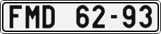 License plate of the Czech Republic, Cars (1960)