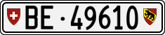 License plate of Switzerland, Cars