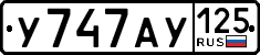 License plate Russia, Cars
