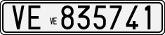 License plate of Italy, Cars (1927 year series)