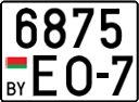 License plate Belarus, Cars (2004)