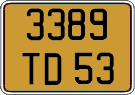 French license plate, FNI