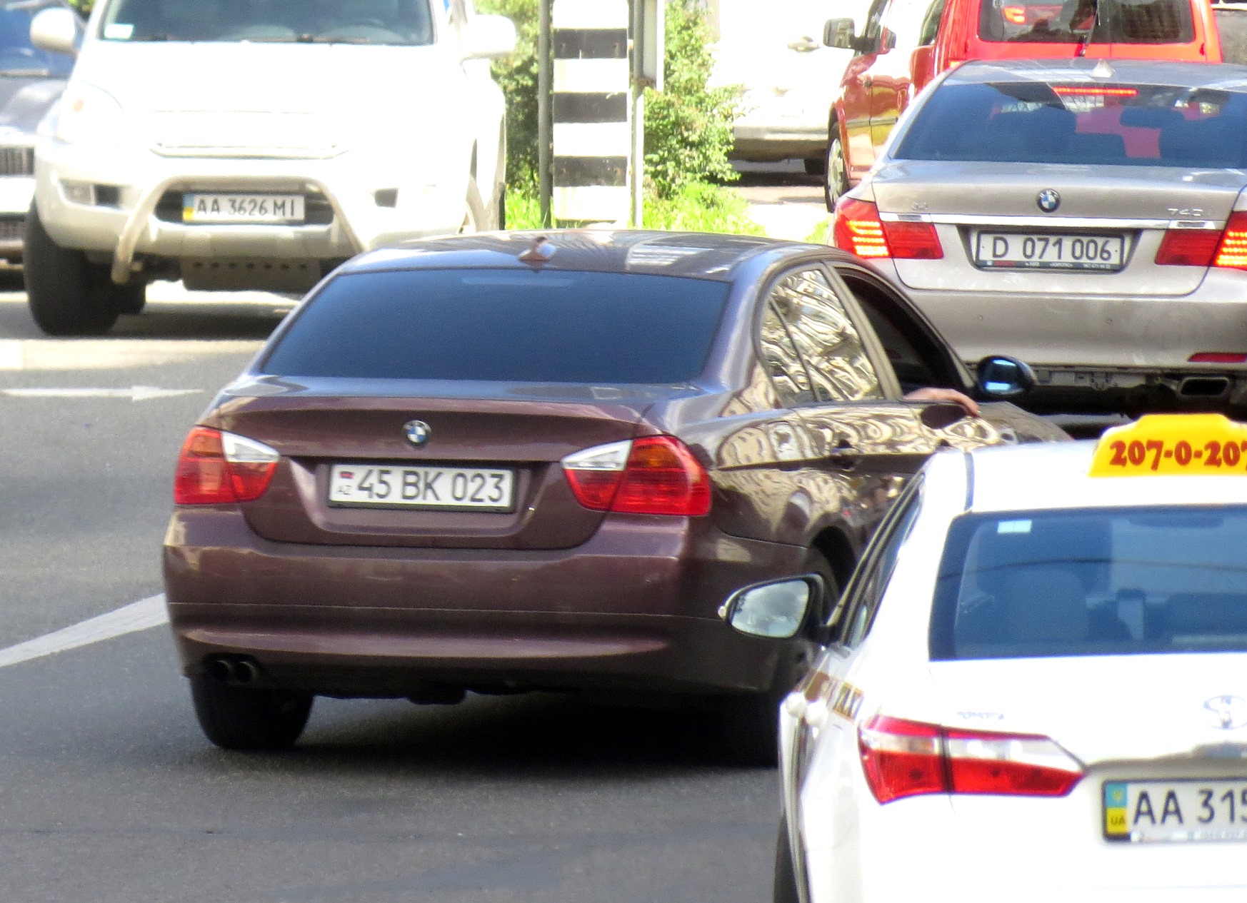 45 BK 023, BMW 3 Series 5th gen Sedan (E90), 2005–2011