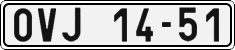 License plate of the Czech Republic, Cars (1960)