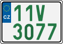 License plate of the Czech Republic, Oldtimers (2001)