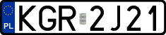 License plates of Poland, Regular car plates