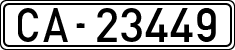 License plates of Spain, 1900 year series