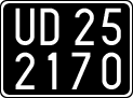License plate of Italy, Cars (1927 year series)