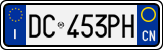 License plate of Italy, Cars (1994 year series)