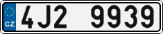 License plate of the Czech Republic, Cars (2001)
