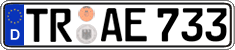 German license plate, Regular plates