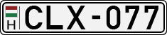license plates of Hungary, Cars (1990)