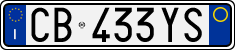 License plate of Italy, Cars (1994 year series)