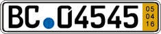 German license plate, Short-term transit plates