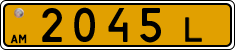License plate of Armenia, Public transport