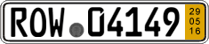 German license plate, Short-term transit plates