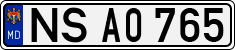 License plate of Moldova, Cars (1992)