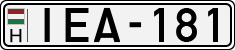 license plates of Hungary, Cars (1990)