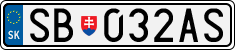 License plate of Slovakia, Cars