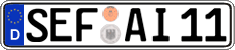 German license plate, Regular plates