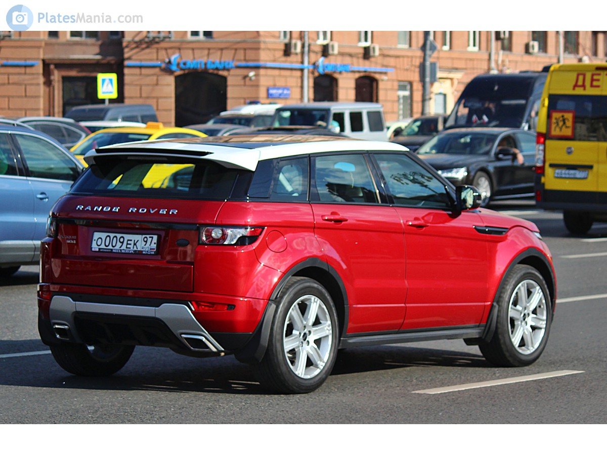 о 009 ек 97, Land Rover Range Rover Evoque 1st gen 5-door SUV (L538), 2011–2019