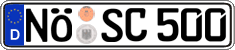 German license plate, Regular plates