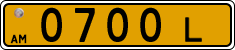 License plate of Armenia, Public transport