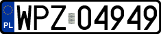 License plates of Poland, Regular car plates