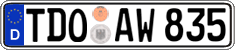 German license plate, Regular plates