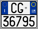 License plate of Italy, Motorcycles (1994 year series)