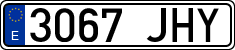 License plates of Spain, Ordinary (2000)