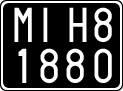 License plate of Italy, Cars (1927 year series)