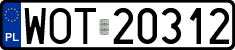 License plates of Poland, Regular car plates