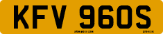 License plate of the United Kingdom, 1963 year system