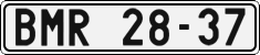 License plate of the Czech Republic, Cars (1960)
