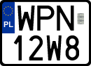 License plates of Poland, Special vehicles and motorcycles