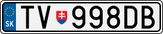 License plate of Slovakia, Cars