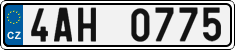 License plate of the Czech Republic, Cars (2001)